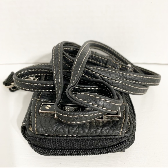 Rossetti Faux Leather Wallet Crossbody Bag Credit Card Organizer Fully Lined 🖤 - Picture 10 of 13